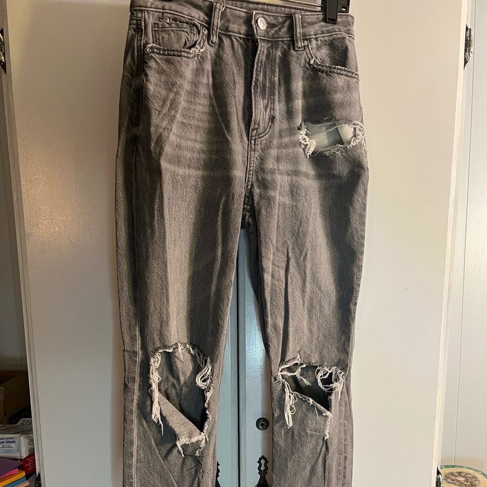 American Eagle Outfitters Gray Women’s Jeans with Distressed Knees